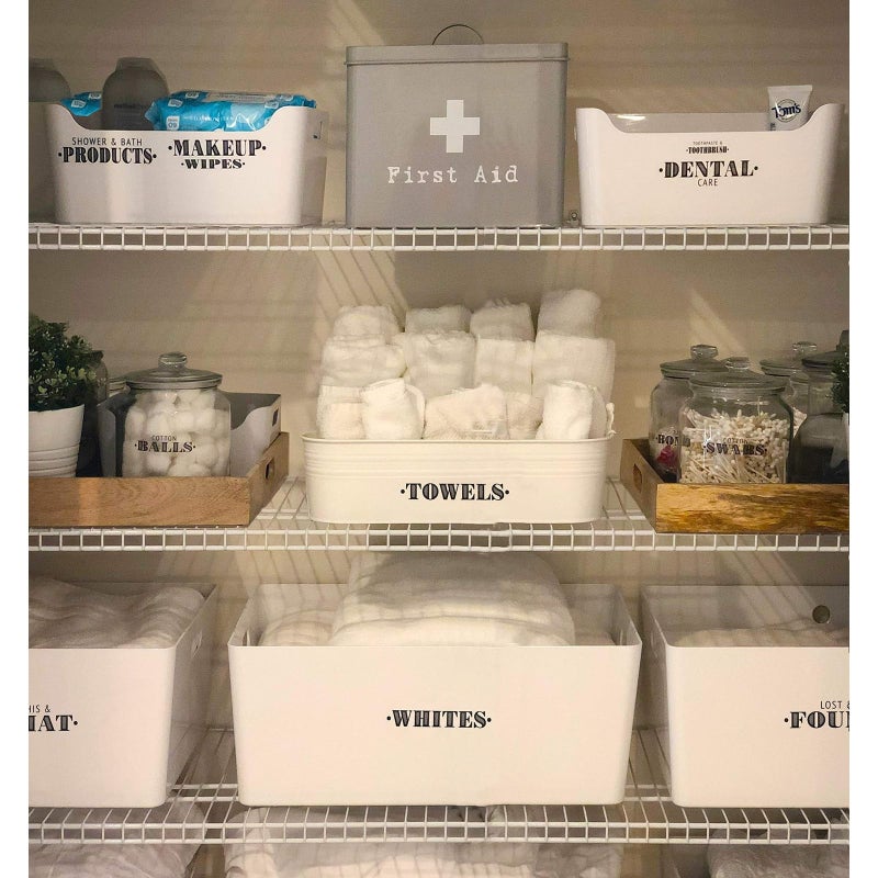 Talented Kitchen Farmhouse Bathroom Label Stickers - Water-Resistant Preprinted PVC Labels - Kitchen & Laundry Room Organization - Bathroom Storage & Container Tags - Pack of 72, Black on Clear - Image 3